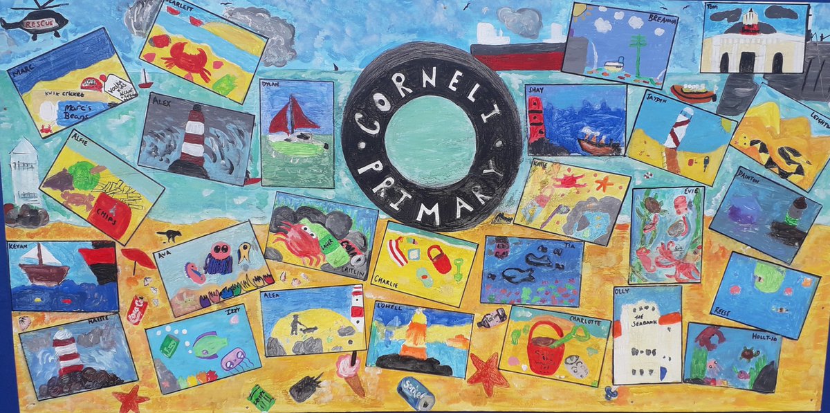 SeaQuestWales's tweet photo. Beautiful designs at @HQPorthcawl from pupils at @Cornelips001 @HeronsbridgeSch  @Llan_Prim_Sch @PilPrimary Thank you so much for your hard work! https://t.co/Ukj3YeriBD