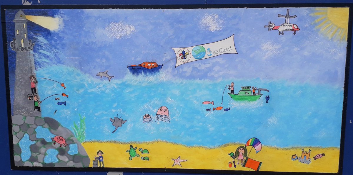 SeaQuestWales's tweet photo. Beautiful designs at @HQPorthcawl from pupils at @Cornelips001 @HeronsbridgeSch  @Llan_Prim_Sch @PilPrimary Thank you so much for your hard work! https://t.co/Ukj3YeriBD