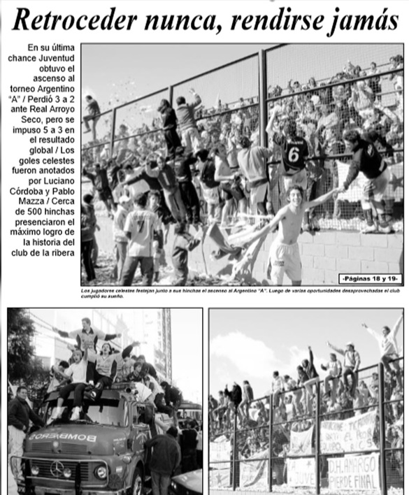 15 años del ascenso de Juventud al Argentino A

💙