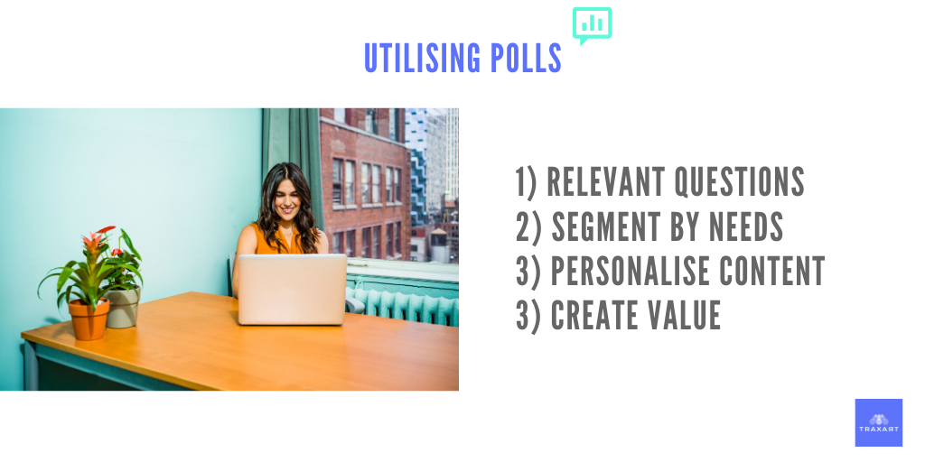 Traxartapp's tweet photo. #Webinar polls are under-rated! Use them to discover needs, segment and personalise followups. Eg:

Q: Biggest growth challenge?

A) Funding > send investment blog
B) Leadership > offer management workshop
C) Culture > offer 1-1
D) Credibility > send blog on creating case studies https://t.co/P3JSLO0qCv