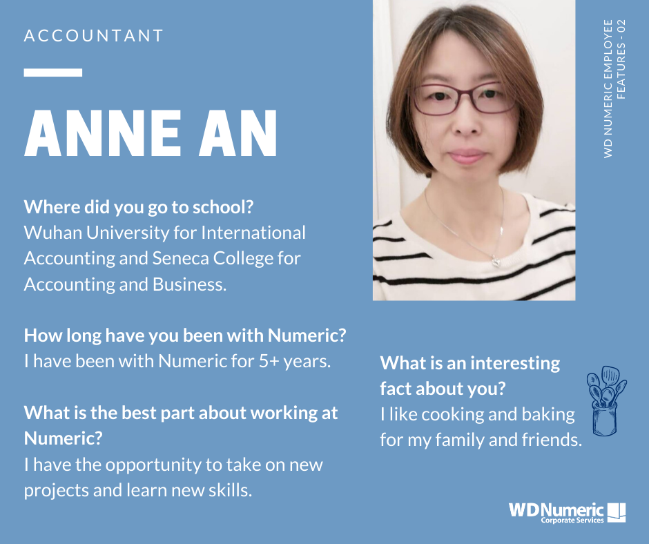 WDNumeric's tweet photo. This is our featured employee for July! Meet Anne, who is an #accountant https://t.co/EoCGkbN3xV