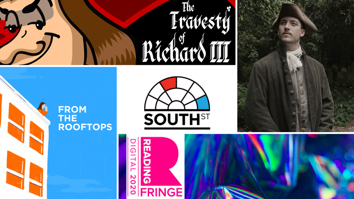 Next on Saturday we're Live At Five: Taking Theatre Online, the first @Rdgfringefest panel featuring Doug Kirby (<a href="/Stage_DOr/">Stage D’Or</a>), Adrian Tang (<a href="/pursuedbypanda/">Exit Pursued by Panda</a>) and Ian Renshaw &amp; Helen Manners (The Culture Conspiracy). Hosted by <a href="/southstreetarts/">South Street Arts Centre</a>’s John Luther.
readingfringefestival.co.uk/whats-on/live-…