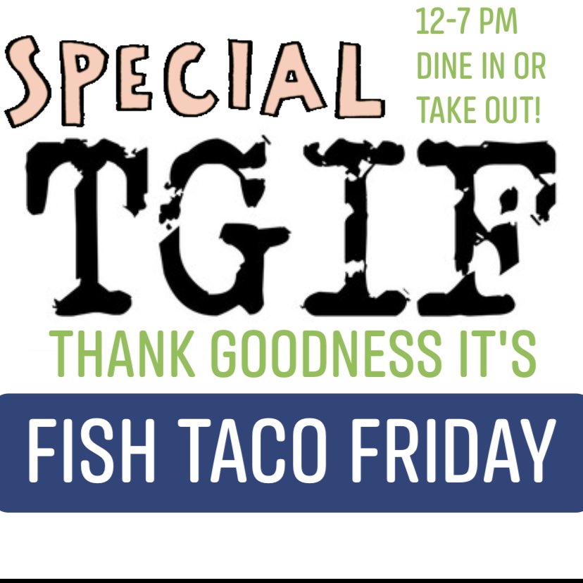 BaystarC's tweet photo. It's #FishTacoFriday at #Baystar We are open 12-7 and Happy Hour is from 3-5! Dine in or Take-out! https://t.co/aQ9LYw11bY