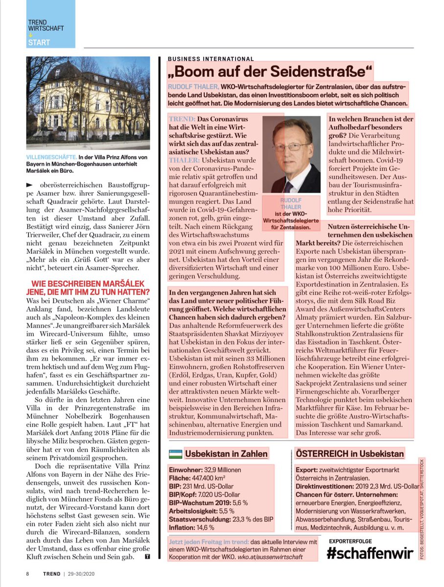 ‘Boom auf der #Seidenstraße’ betitelt der #Trend @at_trend in seiner neuen Ausgabe mein Interview zu #Usbekistan #Zentralasien <a href="/wko_aw/">WKÖ AUSSENWIRTSCHAFT</a>
