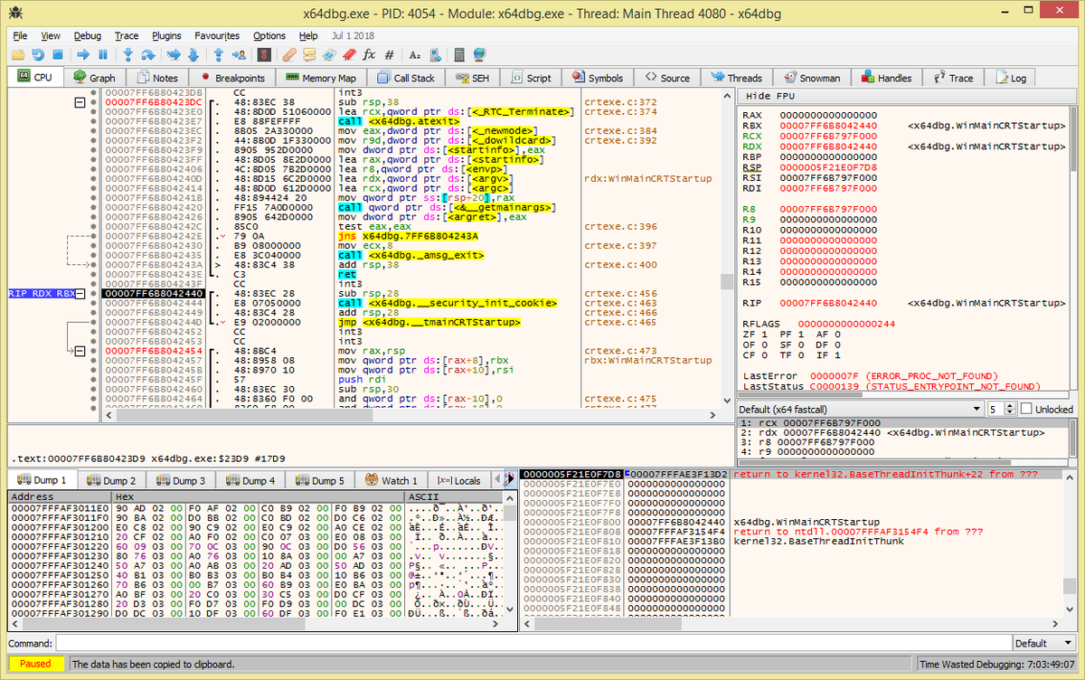 KitPloit's tweet image. X64Dbg - An Open-Source X64/X32 Debugger For Windows j.mp/2Oz8XQC #Disassembler #Extension #Malware #MalwareAnalysis #Windows