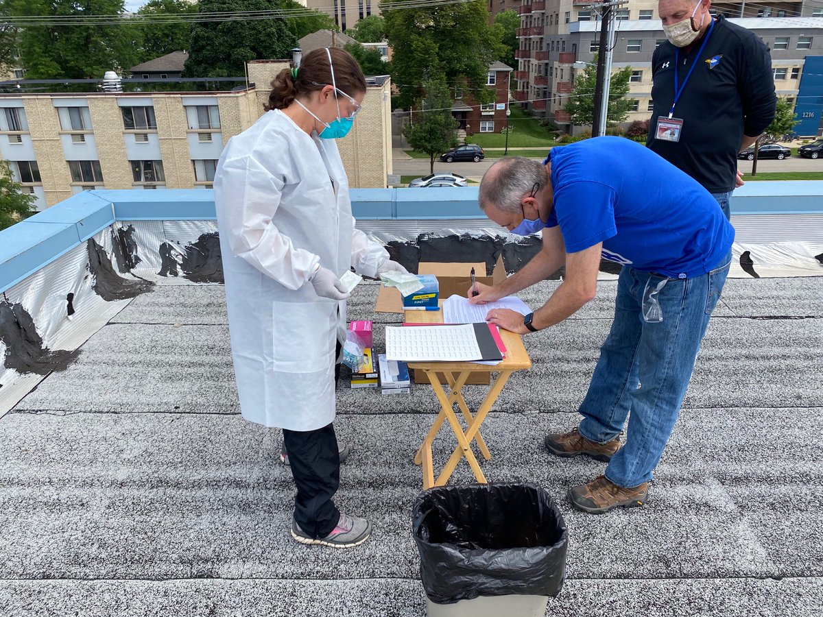 dho's tweet photo. First day testing van-based, fast-turnaround COVID testing by RT-LAMP. Spit in a tube (h/t @NathanGrubaugh), inactivate for 30 minutes, then RT-LAMP to look for color change. Hoping a version of this could enable twice-weekly testing of teachers to keep schools open. https://t.co/6D42z3Pnlb