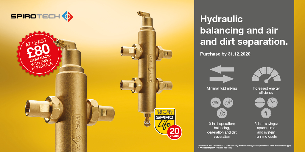 Spirotech has a new cash back offer of at least £80 on all brass SpiroCross AX100 series.
bit.ly/SpiroCrossAX_C…
And a little trade discount?
bit.ly/sd-registration
What's not to like ♥️ ?