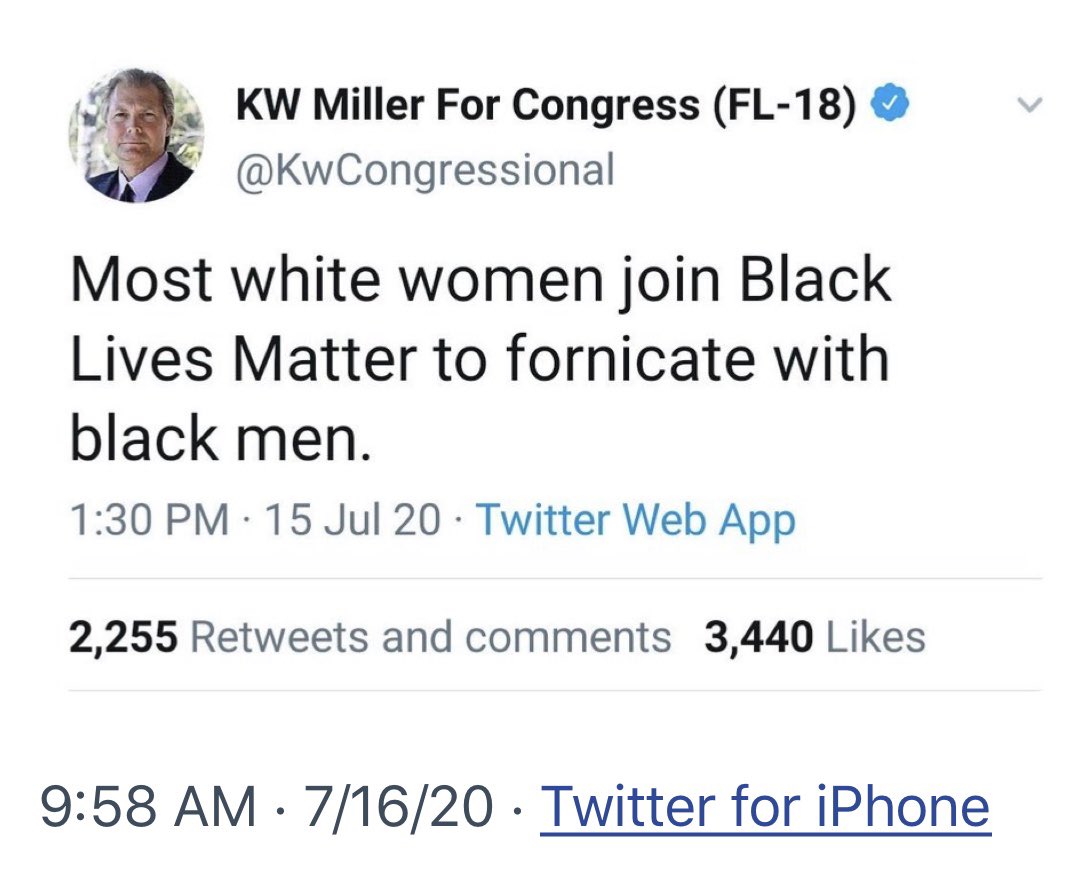 PamKeithFL's tweet photo. Please take note:

This 👇🏽individual thinks he belongs in Congress.

I disagree. 

If you agree with me, please help me make sure he fails in his quest to befoul the halls of Congress with his disgusting thoughts.

https://t.co/SaJpTL6gTT https://t.co/kTiL7xQRZQ