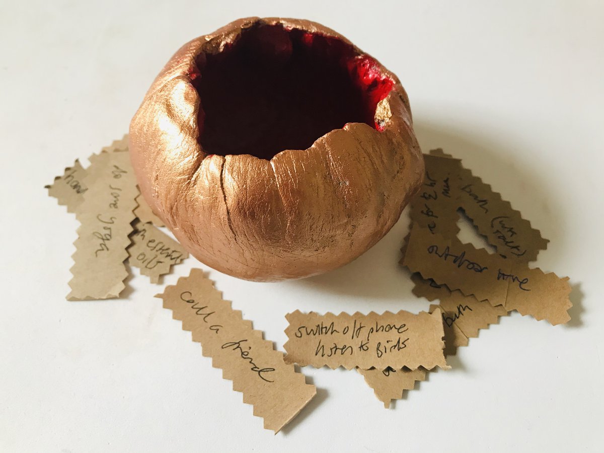 tweetcraftspace's tweet photo. “Care is as fundamental as equality, justice and freedom. When we actively care we transform things, others and ourselves.” Alinah invites you to make a moulded container for self or group care. #WeAreCommoners #CraftInCommon https://t.co/i2i6uF6QMY https://t.co/OflEDYcYD6