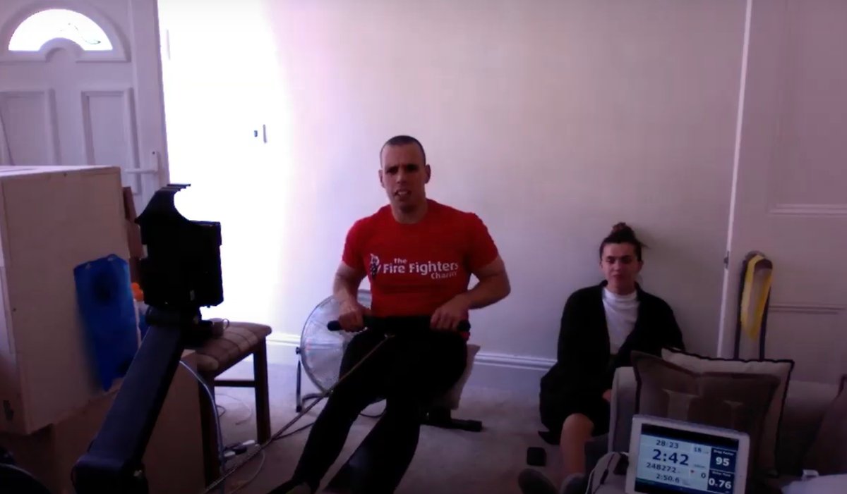 FireApprentices's tweet image. Row Update: 

Ryan has now entered the last leg of his 24 hour row! 

Although aching, he has shown great determination throughout!
 
You can cheer him on live by following this link:orlo.uk/Mnoyq 

You can still donate here: orlo.uk/sZPFk