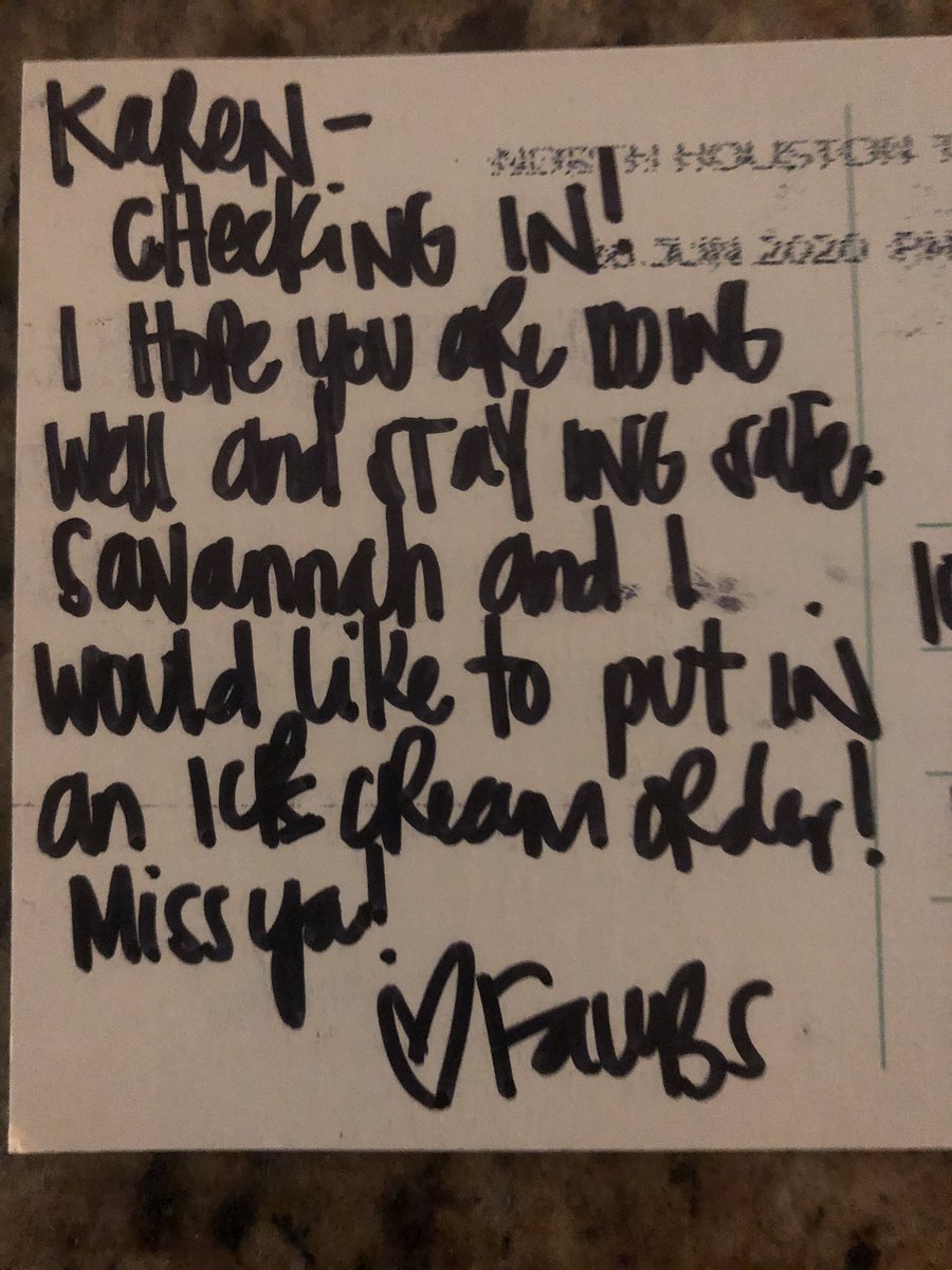 So grateful to be a part of a wonderful work family (@MrsFaubs) that ‘checks in’ with me - even if it was only for an ice cream order!   I also got an unexpected nap in yesterday, too!  It was niiiice!! #TWEHowl #TWEmm