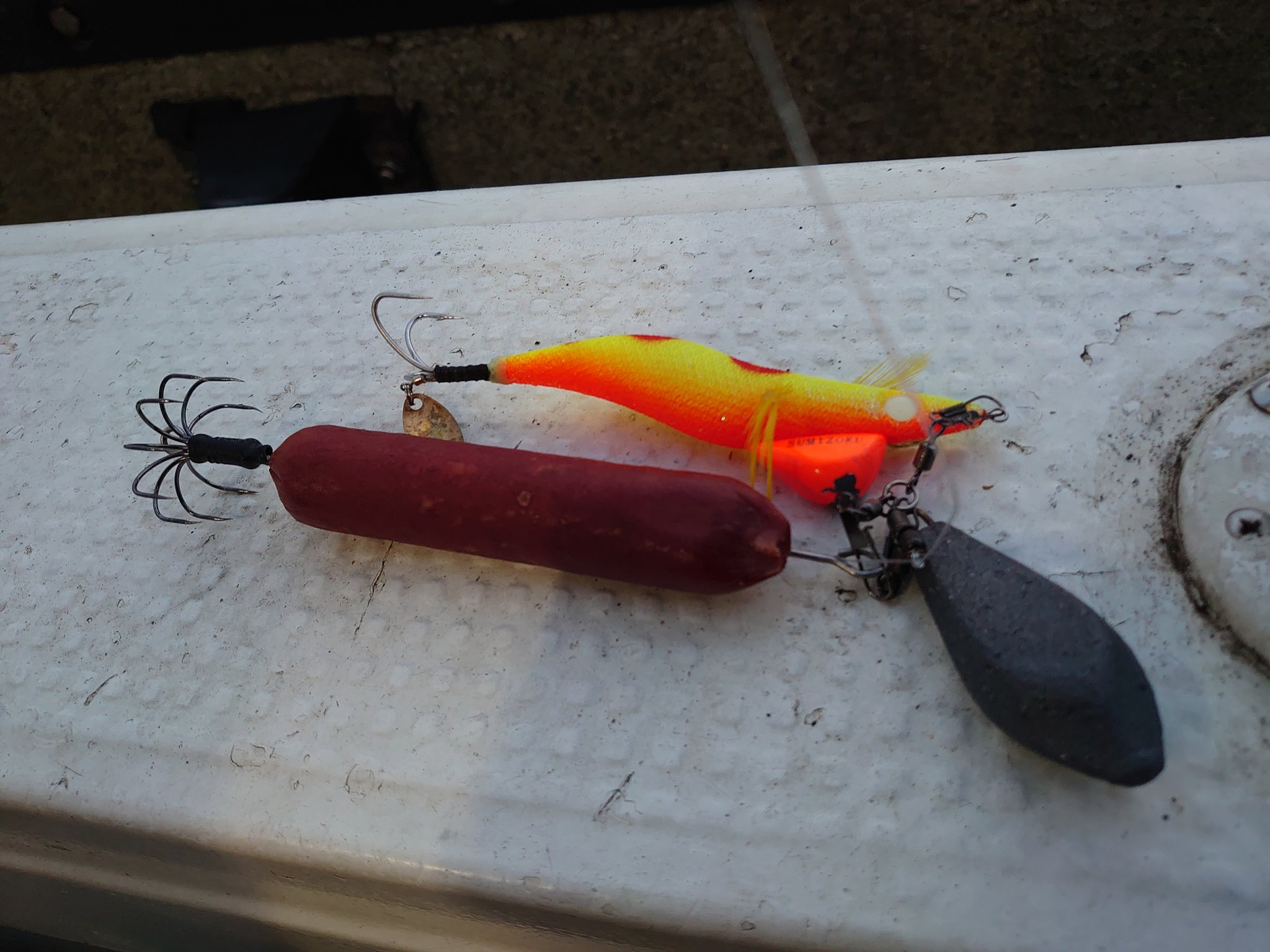 ひさ Disk777 たこ酢にと はいマダコです ３キロ一匹で１万円以上の価値があるとか言うてはりました エギとエサ のハイブリッドで釣りました 1 3釣れたジャッキーカルパスタコも大好きな事わかりました 笑 T Co Kfj9w0rs8r Twitter