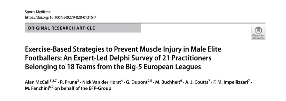 ArsenalEvolve's tweet image. A unique collaboration🤝w’ 18 teams from Europe’s Big 5⚽️ Leagues

‘Exercise-Based Strategies to Prevent Muscle Injury in Male Elite Footballers: An Expert-Led Delphi Survey’

Huge🙏🏼to all experts involved who shared their time, knowledge&amp;amp; experience👇👀

rdcu.be/b5FxG