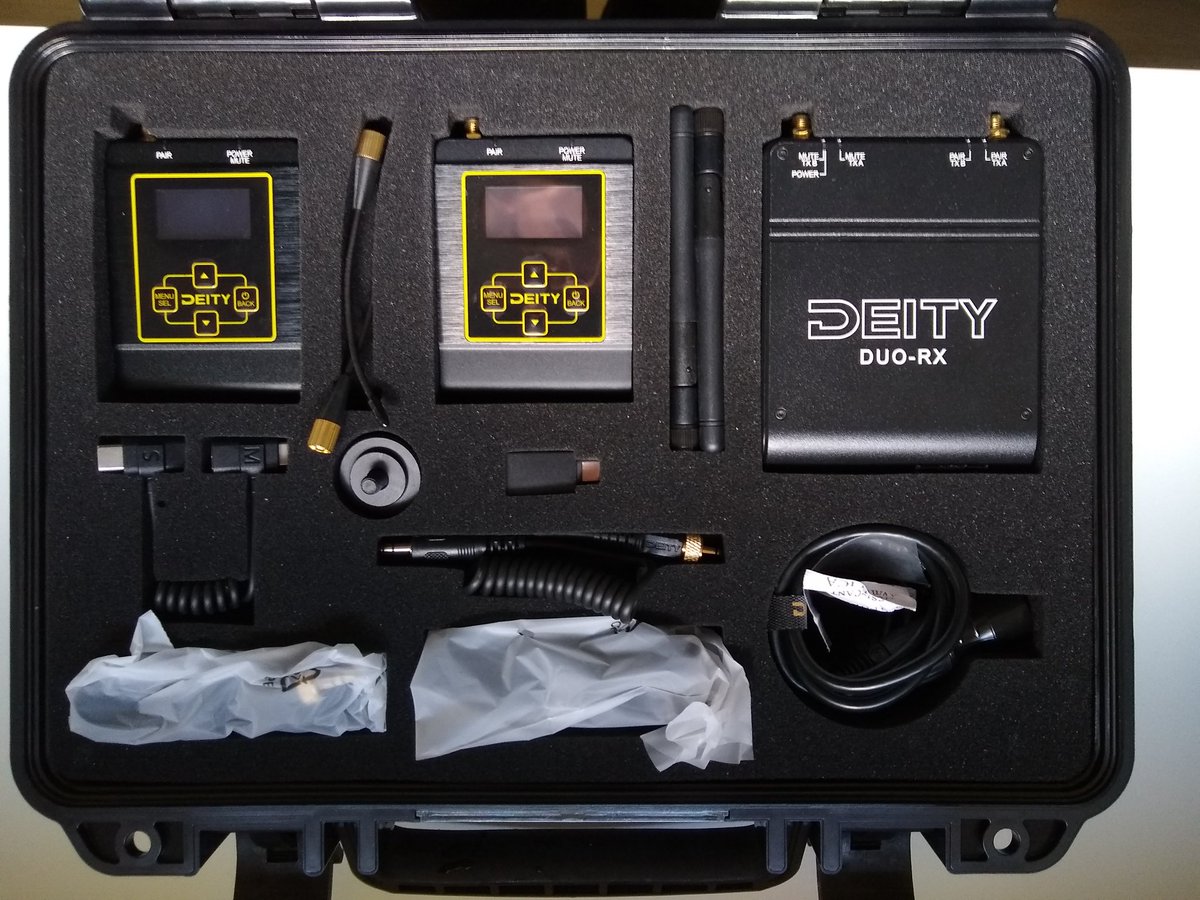 Just bought the <a href="/deitymicrophone/">Deity Microphones 🎙️</a>  connect system for a series I'm starting on next week. Such a nicely laid out case. Top marks to <a href="/CVPgroup/">CVP Group</a>. Ordered yesterday, delivered just now to the Czech Rep, amazing service.