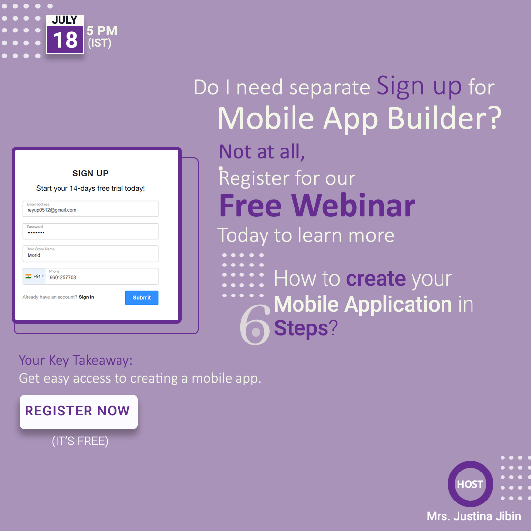Builderfly's tweet photo. With #Builderfly, no user would need to create separate accounts or fill in details to build a #mobileapp. Register for our #free #livewebinar #scheduled for you to know everything!
https://t.co/tfCMU29JpY
#createmobileapp #gomobile #ecommerceplatform #freewebinar #livewebinar https://t.co/VIJSDpGocM