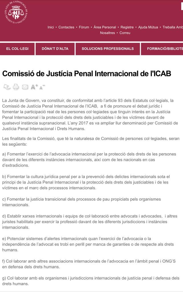 Hoy, Día #JusticiaPenalInternacional dedico mi recuerdo al fundador de la Comisión de Justicia Penal Internacional y Derechos Humanos @comunicacioicab Luis del Castillo que aunó esfuerzos y nos agrupó a buenos compañer@s comprometid@s para trabajar por la paz contra la impunidad