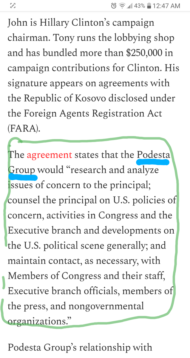 Lobbying contract by none other than Podesta Group. https://dailycaller.com/2016/10/18/exposed-clinton-foundations-ties-to-suspected-human-organ-trafficker/