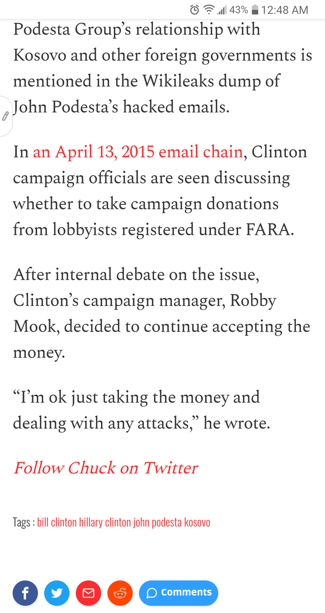 Caught trying to funnel donations. https://wikileaks.org/podesta-emails/emailid/14998 https://www.investors.com/politics/editorials/clinton-foundation-donations/