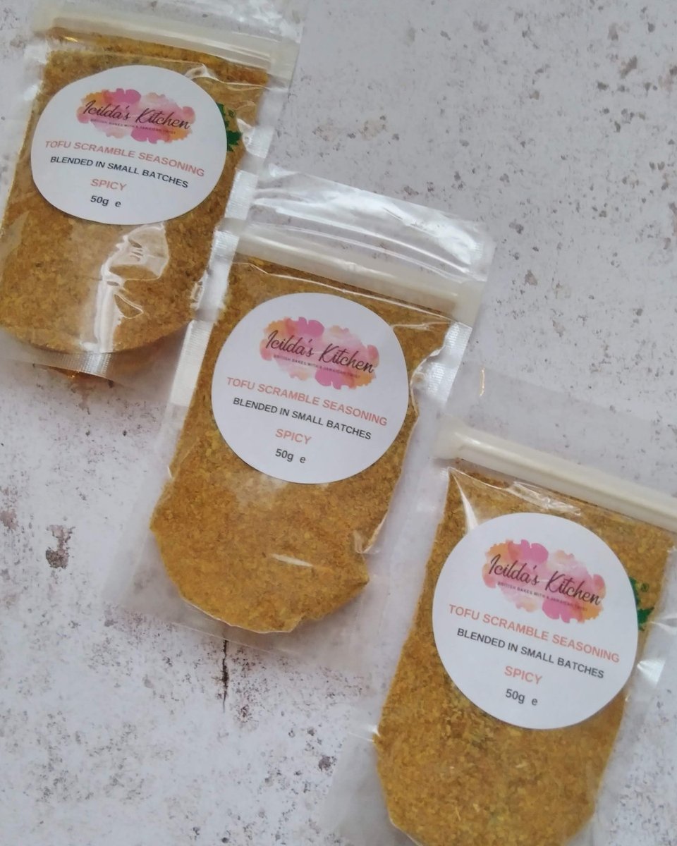 Icildaskitchen's tweet photo. NEW!  Tofu scramble seasoning 😍 all you need for the ultimate Tofu Scramble experience.
#tofu #seasoning #vegan #vegancooking #veganingredients #plantbasedcooking #tofoo #blackvegansofig #veganfoodie #tofuscramble #plantbaseddiet #govegan #whatveganseat #veganfoodspace #cooking https://t.co/2SyibGon2U
