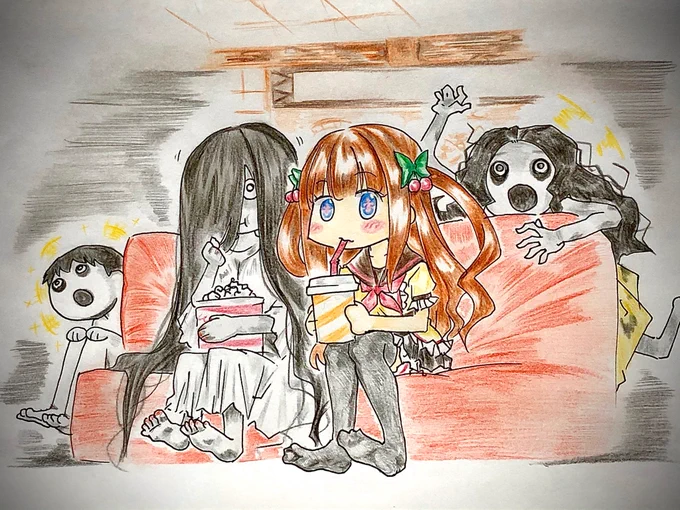 かわいい子と同時視聴
 #ちぇり絵 