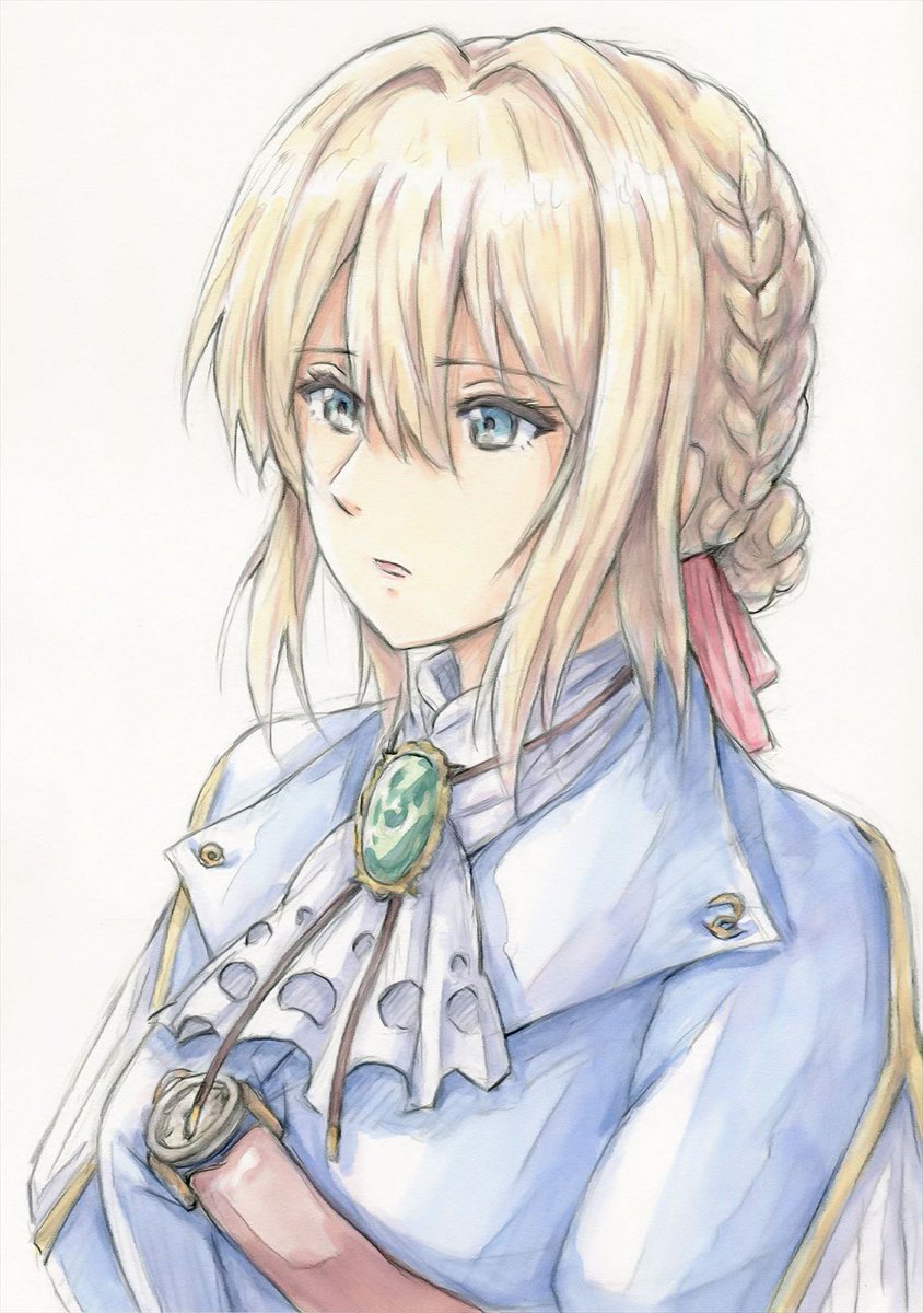 ヴァイオレット・エヴァーガーデン 「水彩ヴァイオレットさん。 」|おまちのイラスト