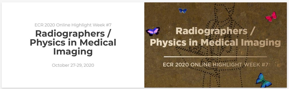 And that's a wrap for the 2-day Radiographers' programme at #ECR2020 but stay with us tomorrow for some more great sessions, feel free to browse the amazing on demand recorded sessions from radiographers, and we will see you again in October for the Radiographers' Highlights Week