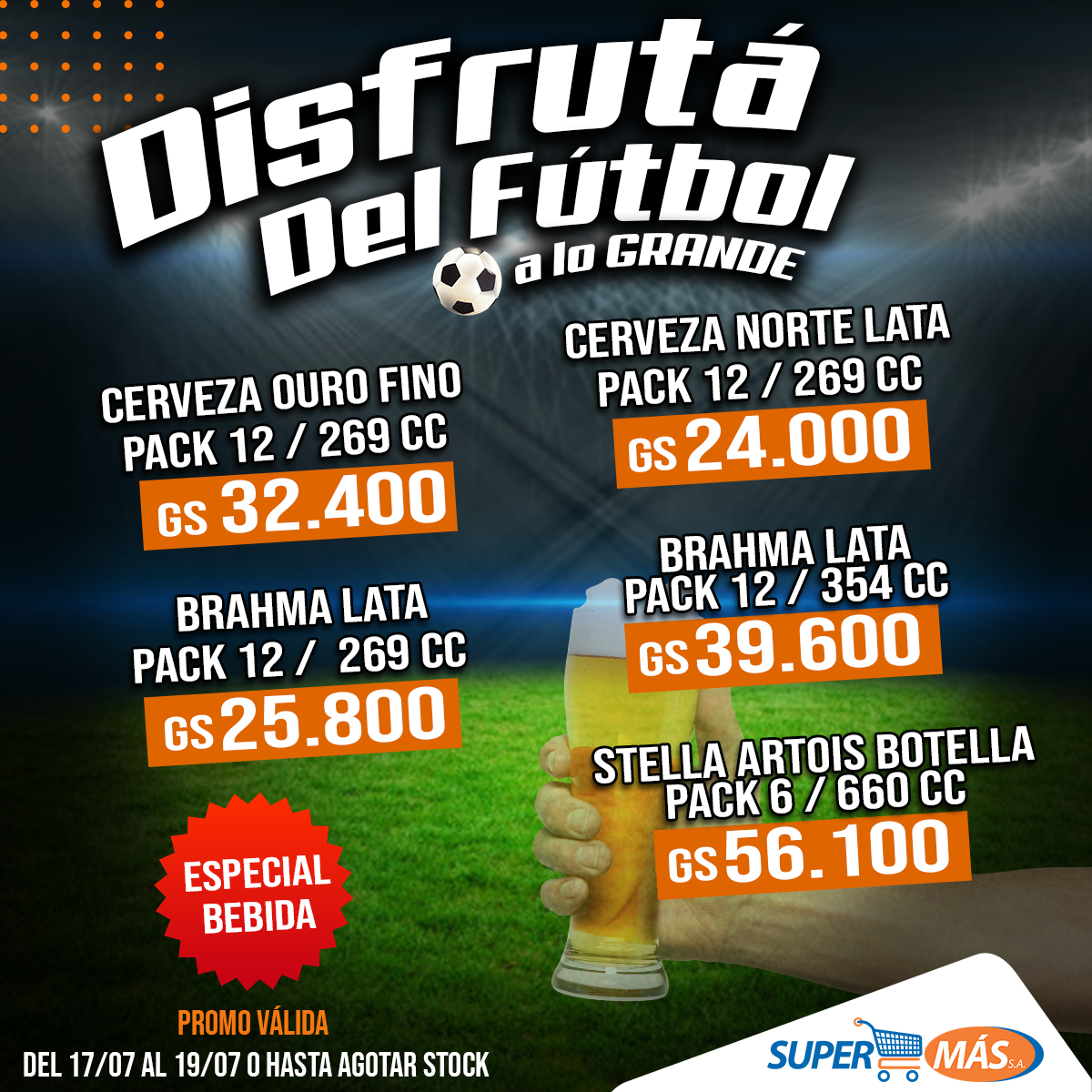 supermas_py's tweet photo. Para que disfrutes de la pasión del fútbol te traemos estas súper ofertas ⚽⚽😉👌
Fin de semana de:
▪️Fútbol ⚽
▪️Asadacho😋
▪️Birra 🍻
Te esperamos, abrimos hasta las 20 horas 👌
.
.
#SuperMas #SuperMasPy #fútbol #vuelveelfutbol #asadacho #pasiondemultitudes https://t.co/pQ9JlcRb90