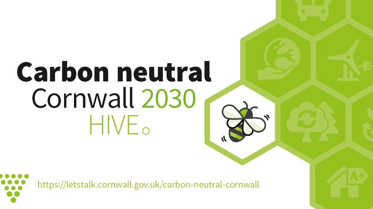 CornwallCouncil's tweet photo. Bee inspired at the new Carbon Neutral Cornwall Hive 👉 https://t.co/5bgtaAUdg4

The Hive is a place to share ideas, chat and find out about ways we can all help Cornwall become carbon neutral. https://t.co/tYrn6tz0fG