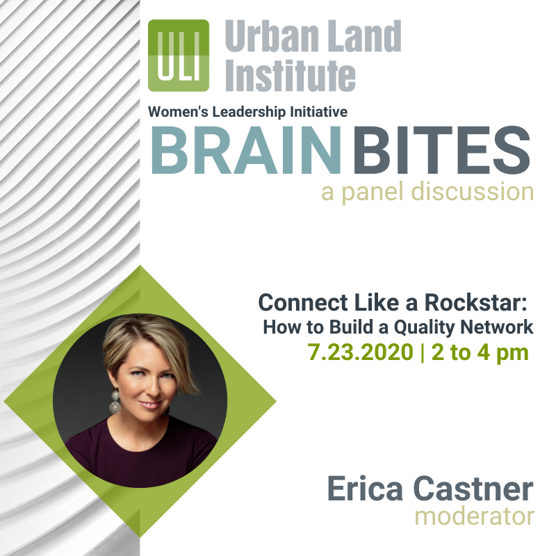 Join the Women's Leadership Initiative and <a href="/QueenofResults/">Erica Castner</a> for Part 2 of our Brain Bites Series: "Connect Like a Rockstar: How to Build a Quality Network" on Thursday, July 23. Check out our website for more details and to register!