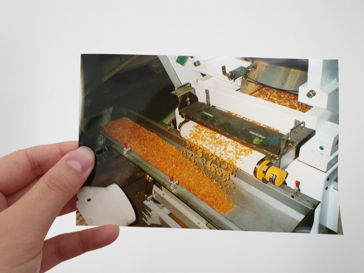 More photos!Photo 1: maybe pasta? (My dad also worked on pasta when we loved in Italy)Photo 2: maybe cornflakes?Photo 3: you can see a guy in a striped shirt, that's my dad (in a factory?)