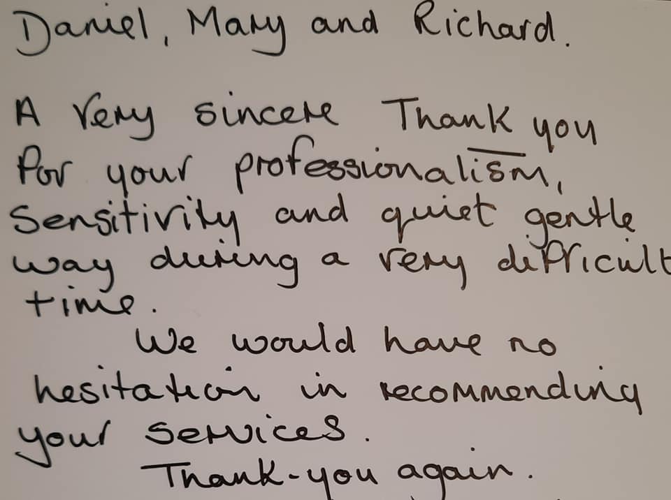 claridgefunera1's tweet photo. This feedback means a lot 😀 ⚘🌷🌼🌹
#funeral #compassion https://t.co/0KqLU01LLN