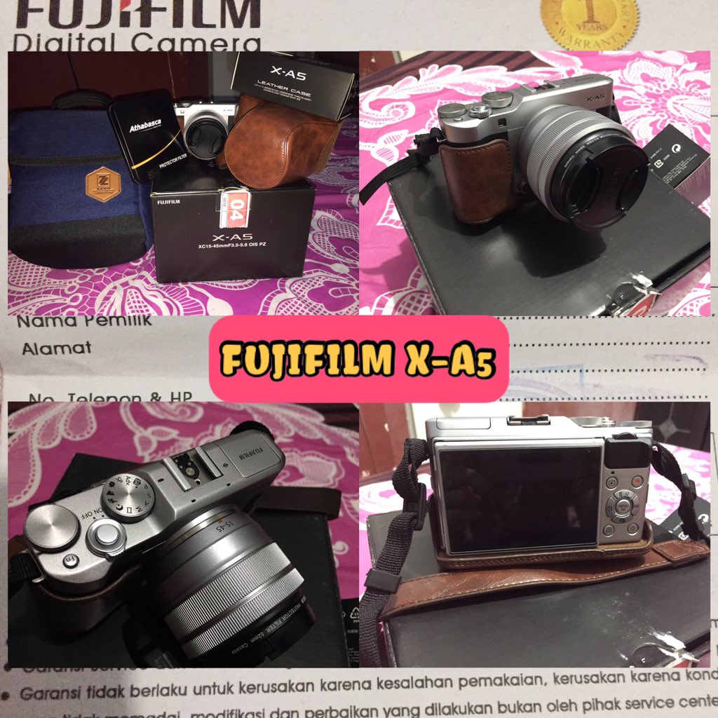 FentyKadim's tweet photo. For sale fujifilm x-a5 garansi resmi fujifilm, masa garansi masih lama ☺️ minat PM ya guys 😍 nego alus👌🏻 https://t.co/Qsa3DUyihB