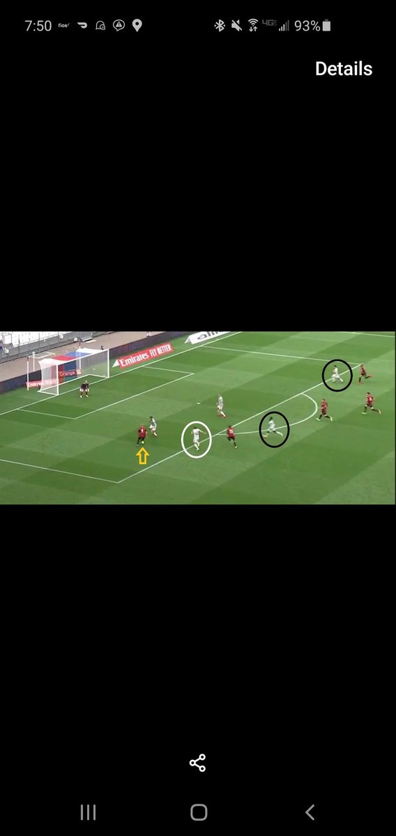 1st shot is the Nice striker with possession in the box with our defense collapsing central. 2nd is just as he shoots and you can see McGregor had recovered to be right in front of the shooter with Brown just emerging into the shot.