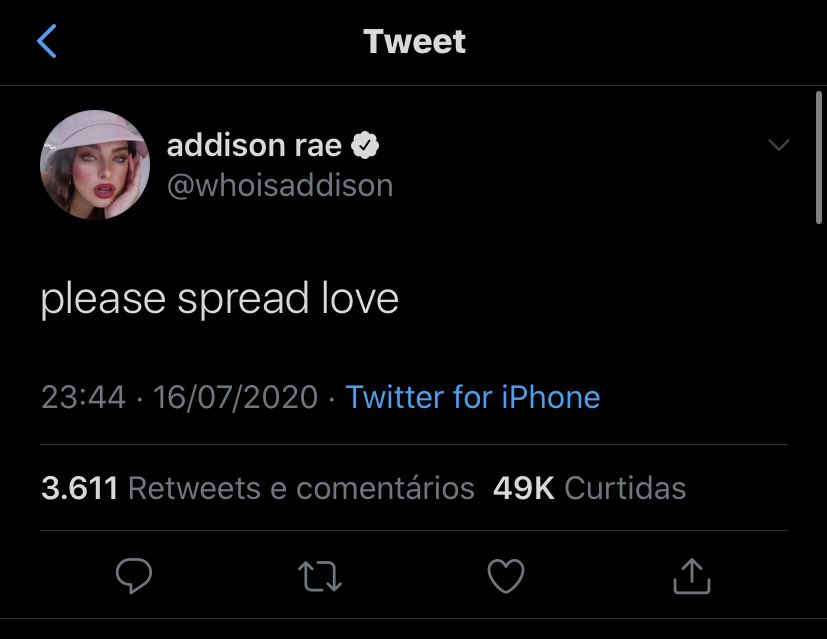 expondofamosos's tweet photo. Addison Rae tem feito alguns tweets para que as pessoas parem de dar hate nela...😬 https://t.co/FSqvmJj82p