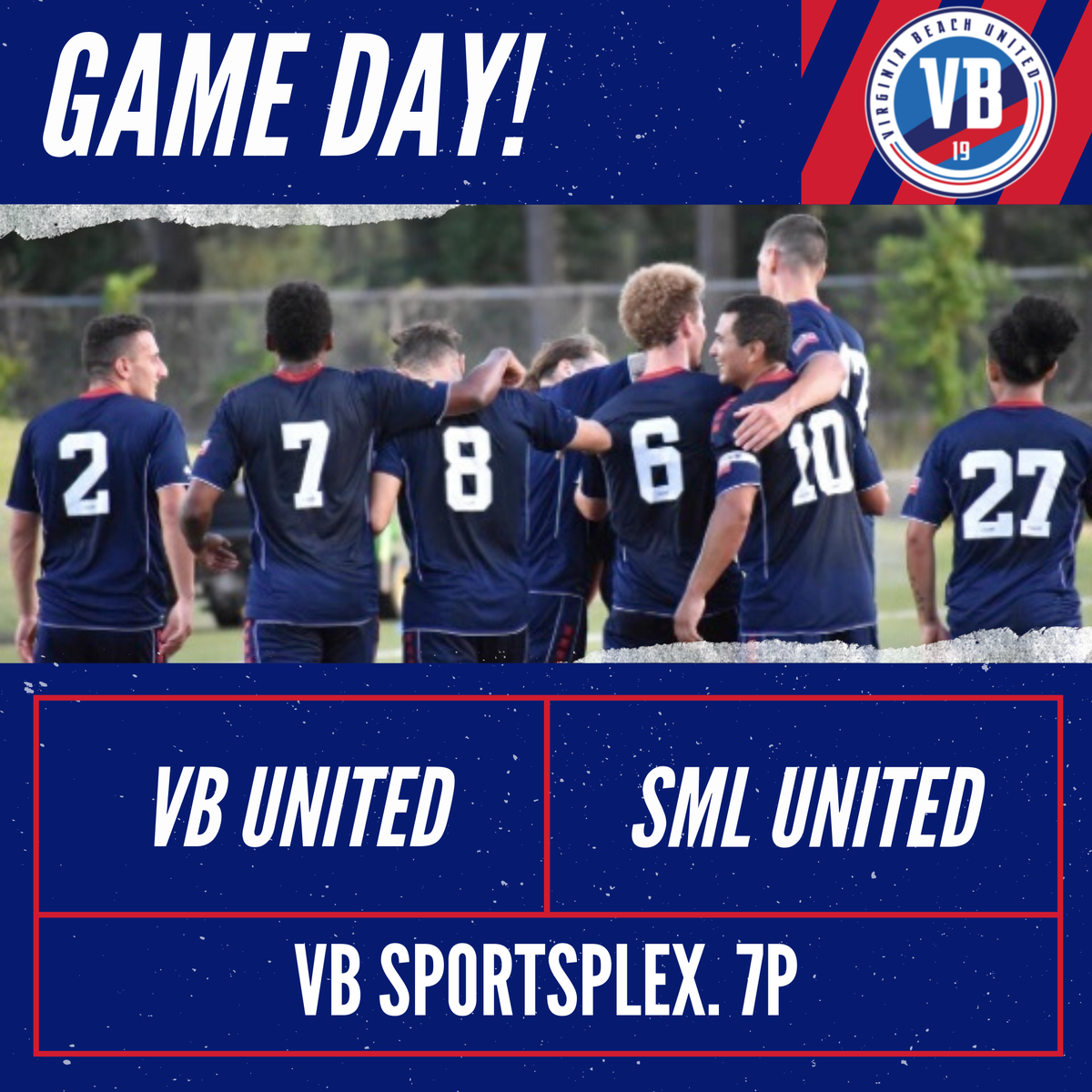 vbunited_'s tweet photo. 🔴 GAME DAY 🔵

Join us for our first game of the summer season as we take on @OTSLvb!

📍: @PlayAtThePlex
⏰: Gates open at 6p. Kick off at 7p.
🎟️: https://t.co/AEq6kXsgKk https://t.co/VKlrX4aVgU