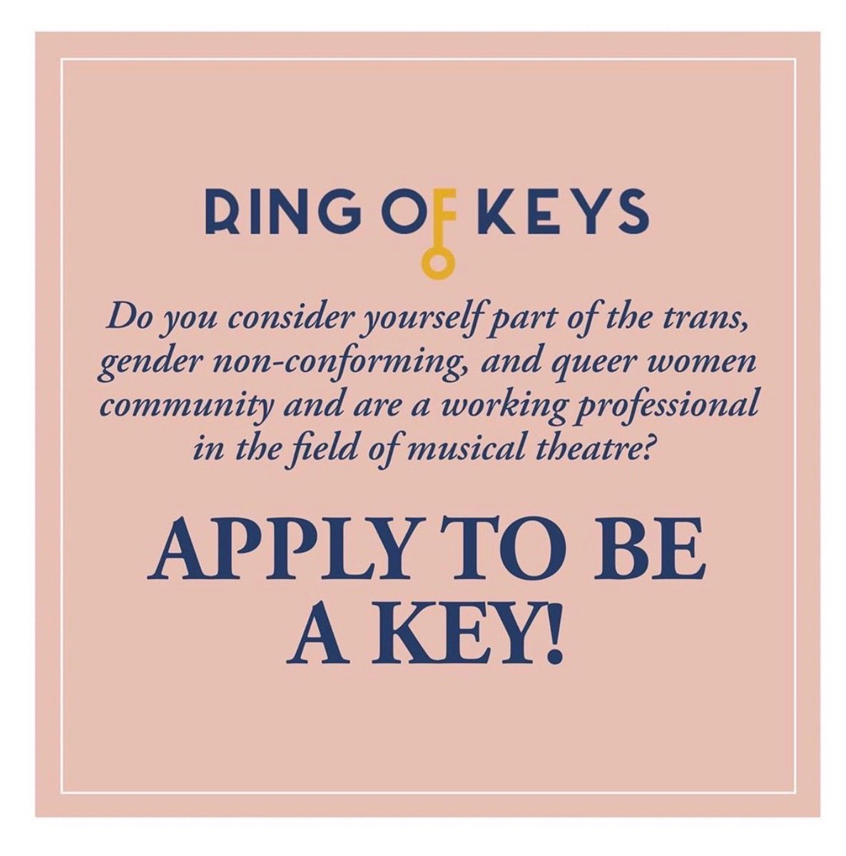 #QueerGives spotlight: <a href="/ringofkeysorg/">Ring of Keys</a>, co-founded by ep. 3 guest <a href="/aprestinario/">Andrea Prestinario</a>, an advocacy org. that promotes the hiring of queer women, trans, &amp; GNC artists working in musical theatre.  Check out video from their recent Pride concert amplifying Black keys!
#queermusicaltheatre