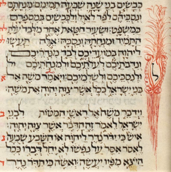 BL_HebrewMSS's tweet photo. This week's Torah portions Matot & Mas'e (Numbers 30:2-36:13), tell respectively of the Israelites' war with the Midianites, and the 42 stops the Israelites made in the wilderness
#HebrewProject #LetGetDigital
#ParshaPictures (Kings MS 1, ff. 83r, 85r)
https://t.co/86xYfGRKe9 https://t.co/MIgDBvVuf6