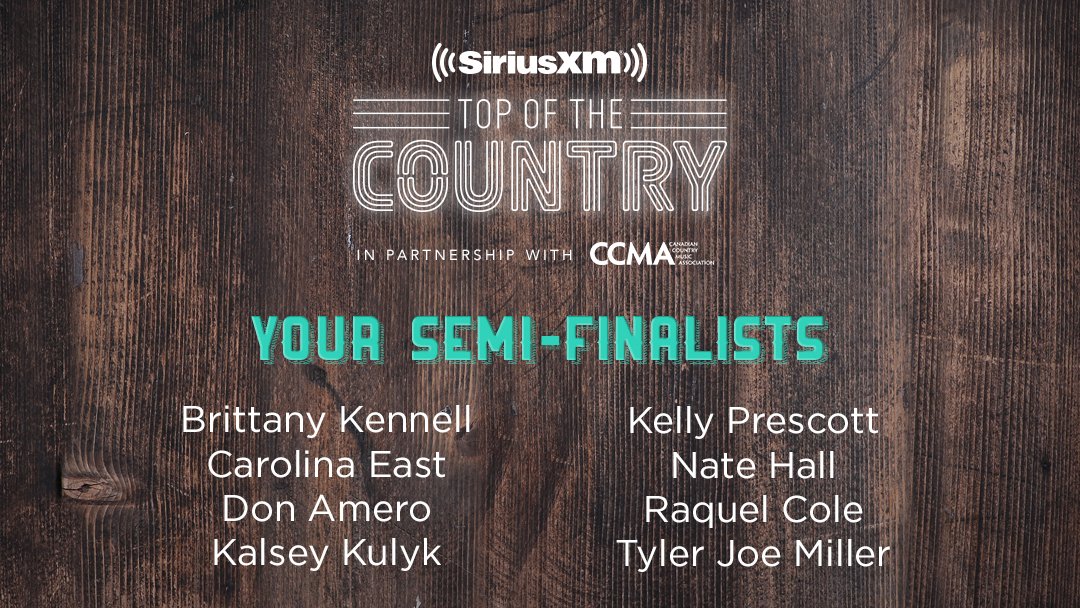 @siriusxmcanada Top of the Country Semi-Finalists are HERE! Find out more at topcountry.siriusxm.ca