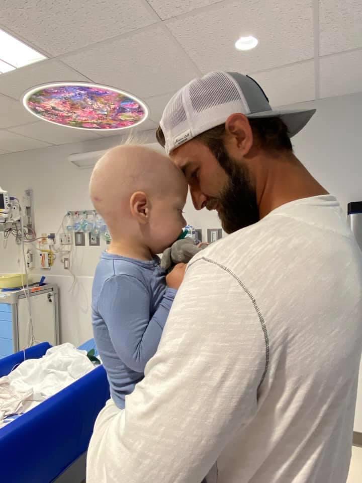 DawgsHockey's tweet photo. A very difficult 22 1/2 hour  surgery to remove a complicated tumor in Axl’s brain was a tremendous success and the team believes they were able to remove 99% of the mass. Protein therapy and continued prayers on the road to recovery! https://t.co/X0tAfEV5bf
