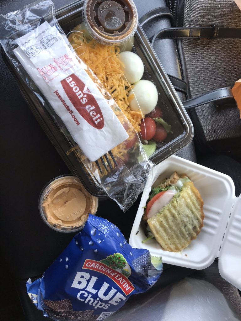 THEJessicaLewis's tweet photo. Caprese panini, customized salad, hummus &amp; chips for $11?!  Shut yo mouf @jasonsdeli #TakeoutShoutoutSweepstakes https://t.co/mN6JNIDpd7