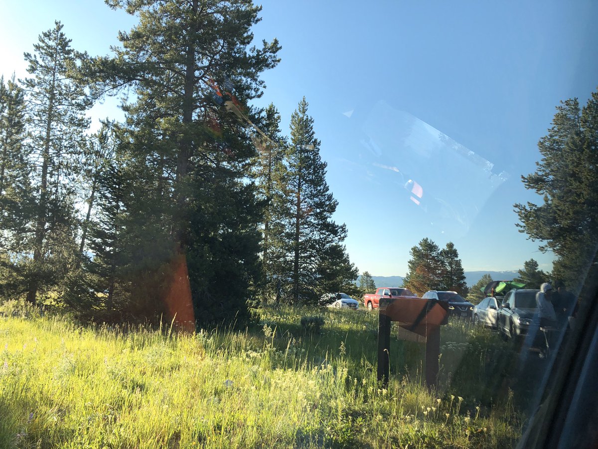 8. Limited lodging means campgrounds fill up quick. By 7am, we counted 33 cars waiting to get into the famous Jenny Lake campground. (Only 10 got spots). Luckily, we had arrived at 430am and were third in line. &ndash; bei  Jenny Lake