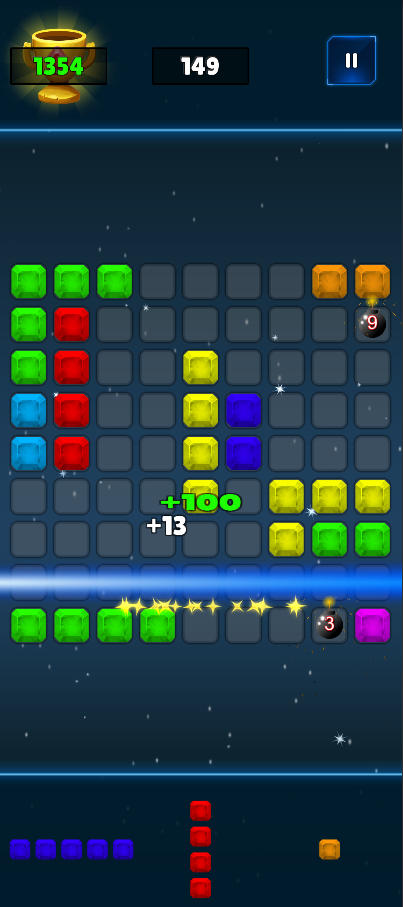 Screenshots for #casual Blocks #puzzle #indiegame : Available in: play.google.com/store/apps/det… 

#screenshotsaturday , #IndieGameDev , #Androidgames , #madewithunity  , #indiegames