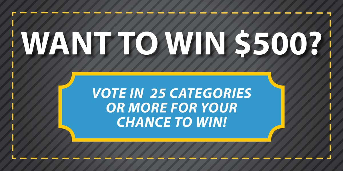 Want to win $500? All you have to do is vote in 25 or more categories and you are automatically entered to win.

What are you waiting for? Go to boldcitybest.com and vote today!  #boldcitybest