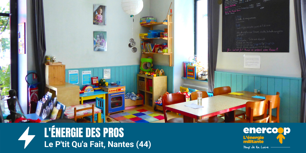 Et si vous pouviez aller au restaurant en famille en laissant vos enfants jouer dans un espace qui leur est dédié ? 👶🍽️

Dans le quartier des Olivettes à Nantes, retrouvez "Le P'tit Qu'a Fait" éclairé à l'énergie 100% renouvelable  d'@Enercoop_SCIC ⚡️

👉 ener.coop/le-ptit-qua-fa…