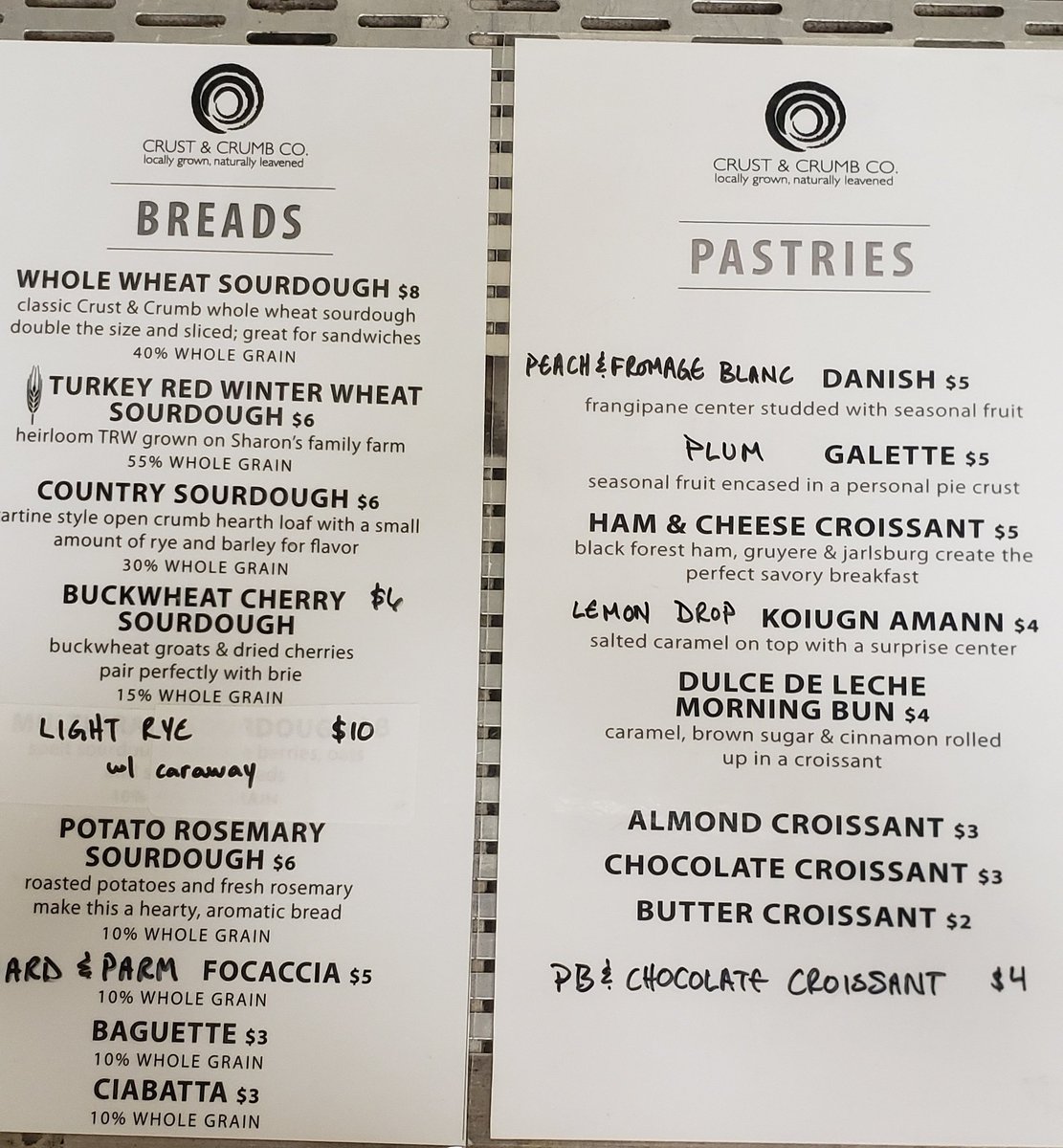 Crustandcrumbks's tweet photo. I got the menu right this week! https://t.co/SSpIGmd2go
