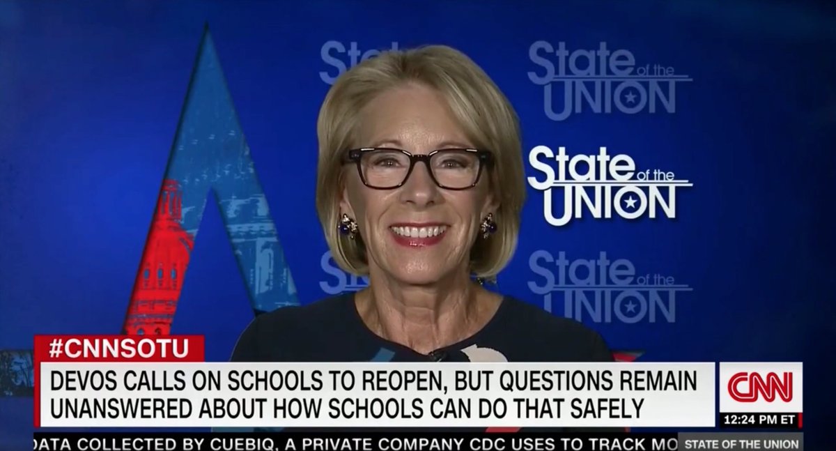 Figures like Betsy DeVos, obsessed with dismantling public good for privatization and purposes of power, are struggling to even seem halfway competent.The scam the Trump Administration is running is so obvious that any myth of exceptionalism is losing power by the day.12/