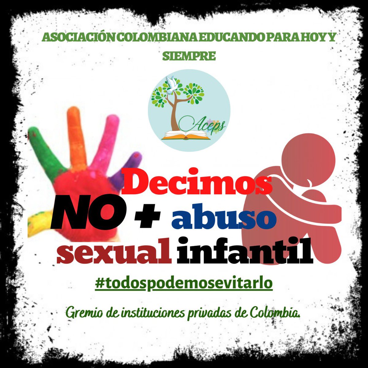colombianaeduc1's tweet photo. Estamos en contra del abuso a los niños y niñas q educamos y cuidamos procurando siempre el bienestar. El gremio educativo Estamos en contra del abuso y maltrato infantil #todospodemosevitarlo #Aceps #Colombia #educación #Bogota #colegios #CityNoticias @integracionbta https://t.co/ssSk59wbzF