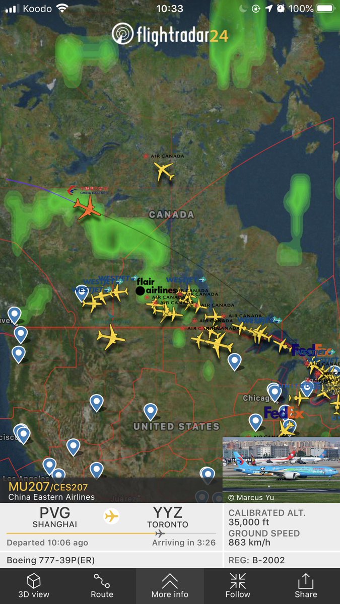 ErnestGutschik's tweet photo. #YYZ Alert 🚨 ✈️
China Eastern Airlines #CES207 Disney Livery Boeing 777-300ER making its first visit to Toronto. Planned arrival at 1400hrs. https://t.co/8IdfpwWpp2