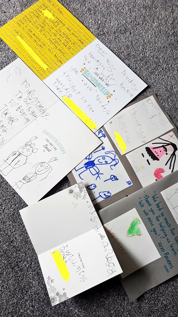 Fab last day with my year 1 bubble. They have been a joy to teach and will miss them next year! 

Have really been spoilt! 😊 Thank you and have a lovely summer holiday! 💛