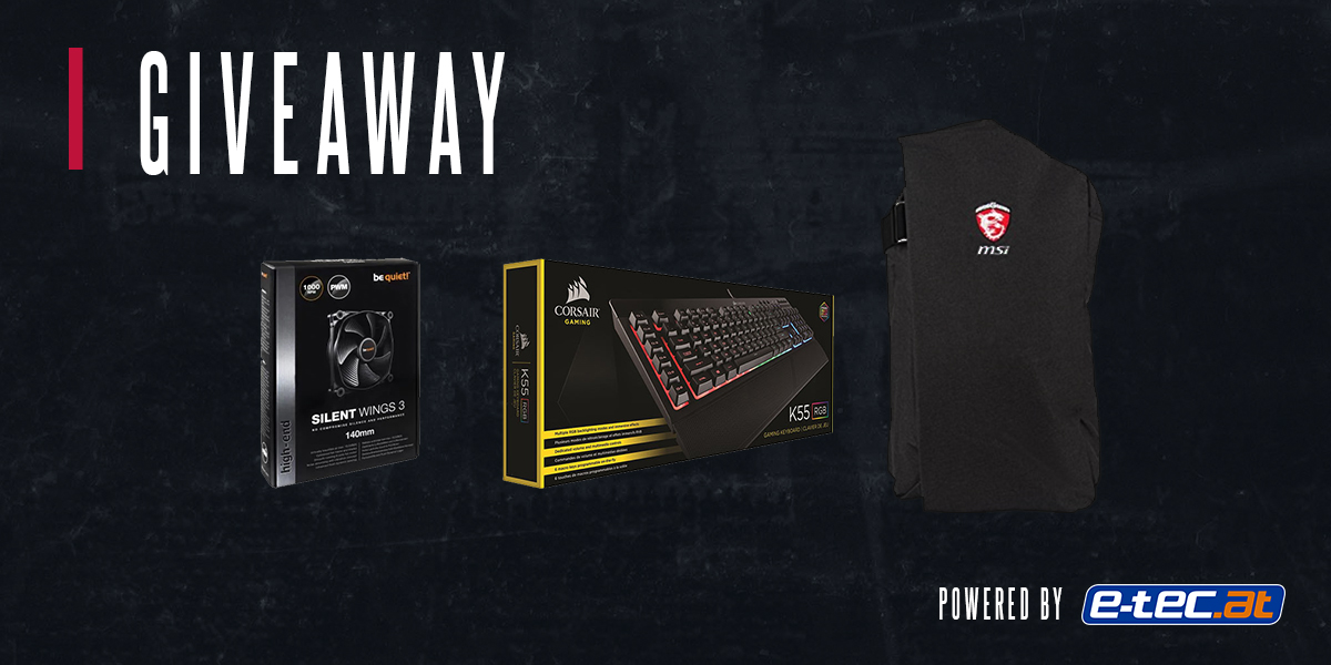 🔥Ready 4 LAN Giveaway🔥
Win a <a href="/msitweets/">MSI</a> backpack, a <a href="/bequietofficial/">be quiet!</a> fan, a <a href="/CORSAIR/">CORSAIR</a> K55 keyboard, a mouse and much more. 

✔️Follow @NOXsportsNet &amp; <a href="/ETECat/">e-tec.at</a> 
✔️Retweet
✔️Tag two friends
🗓️ Ends on August 1st, 2020 at 6pm (CET)

#giveaway #hardware #etec #esportsaustria